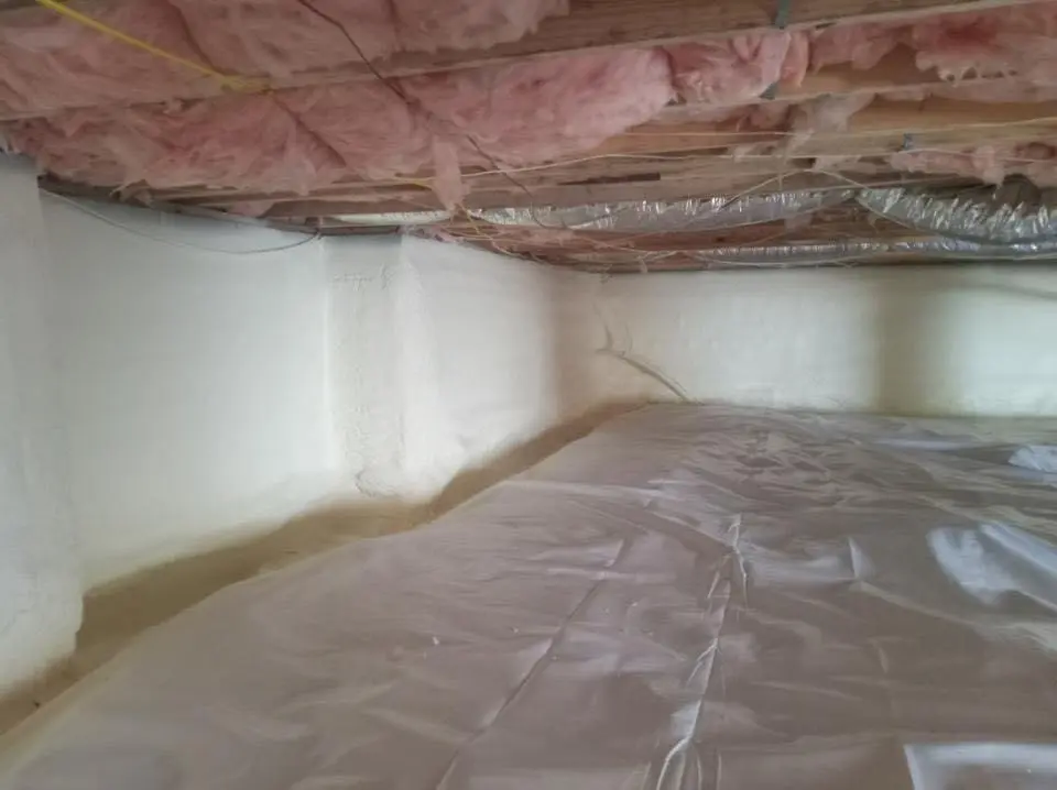 Crawl space encapsulation with closed-cell spray foam for Attic Insulation in Bradenton
